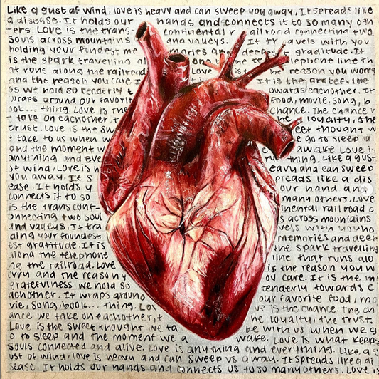 Heart poem drawing (print)